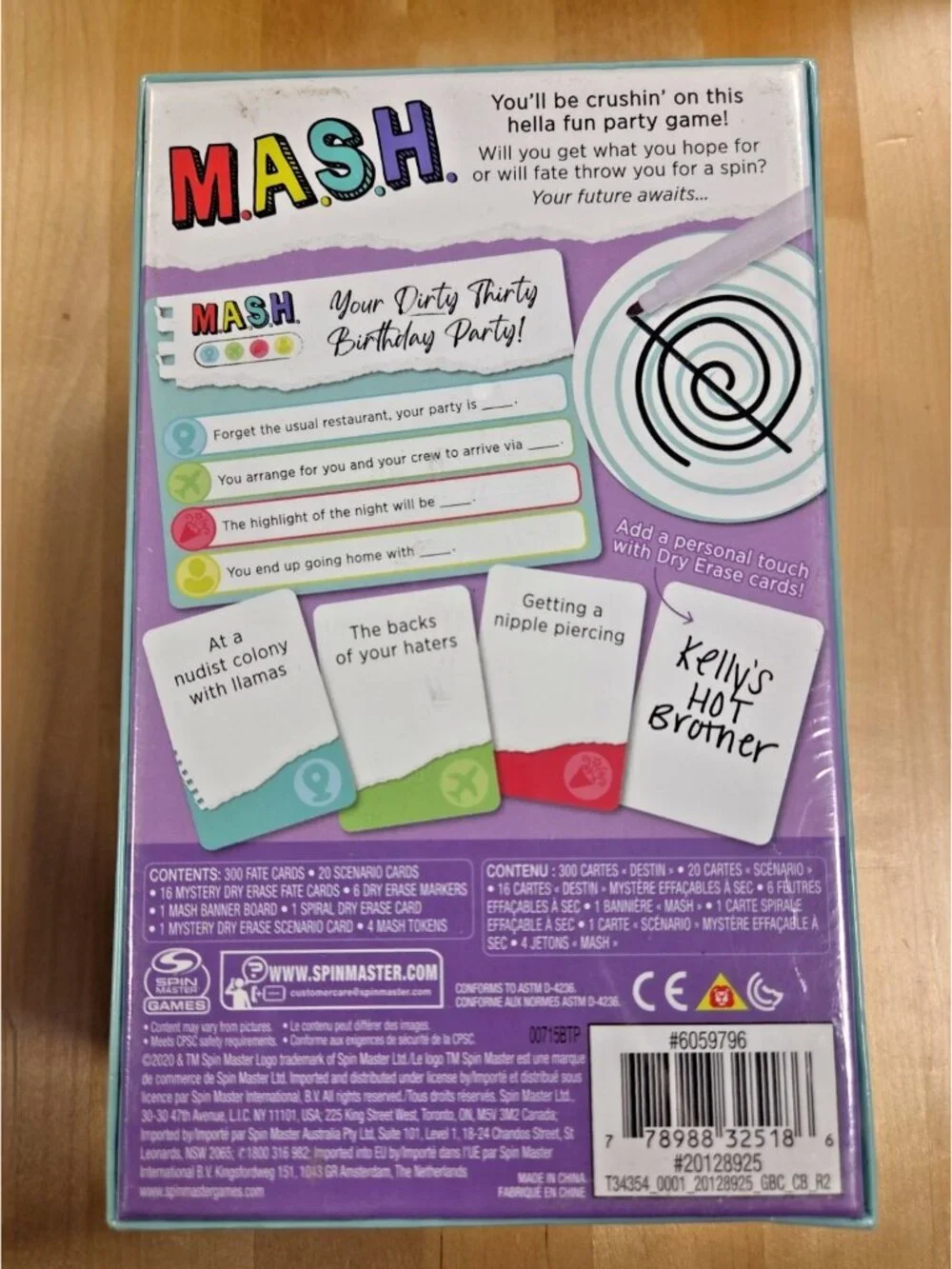 MASH Game Adult Spin on the Classic Fortune Telling Party Game NEW Sealed